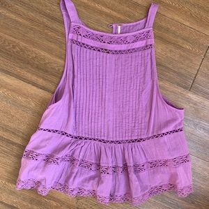 Free people camisole top with cutwork detail